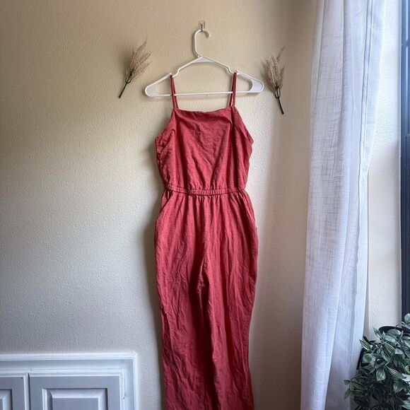 Old-navy Women's Pink and Orange Jumpsuit - Picture 1 of 7